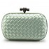 BOTTEGA VENETA CLUTCH KNOT SATIN AGAT GREEN